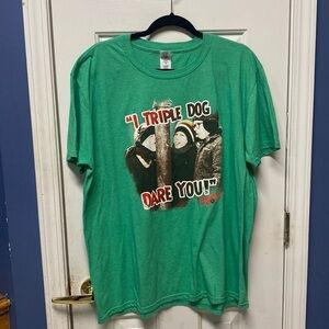 Christmas Story "I TRIPLE DOG
DARE YOU" Cotton Blend T-Shirt
Mens Sz XL